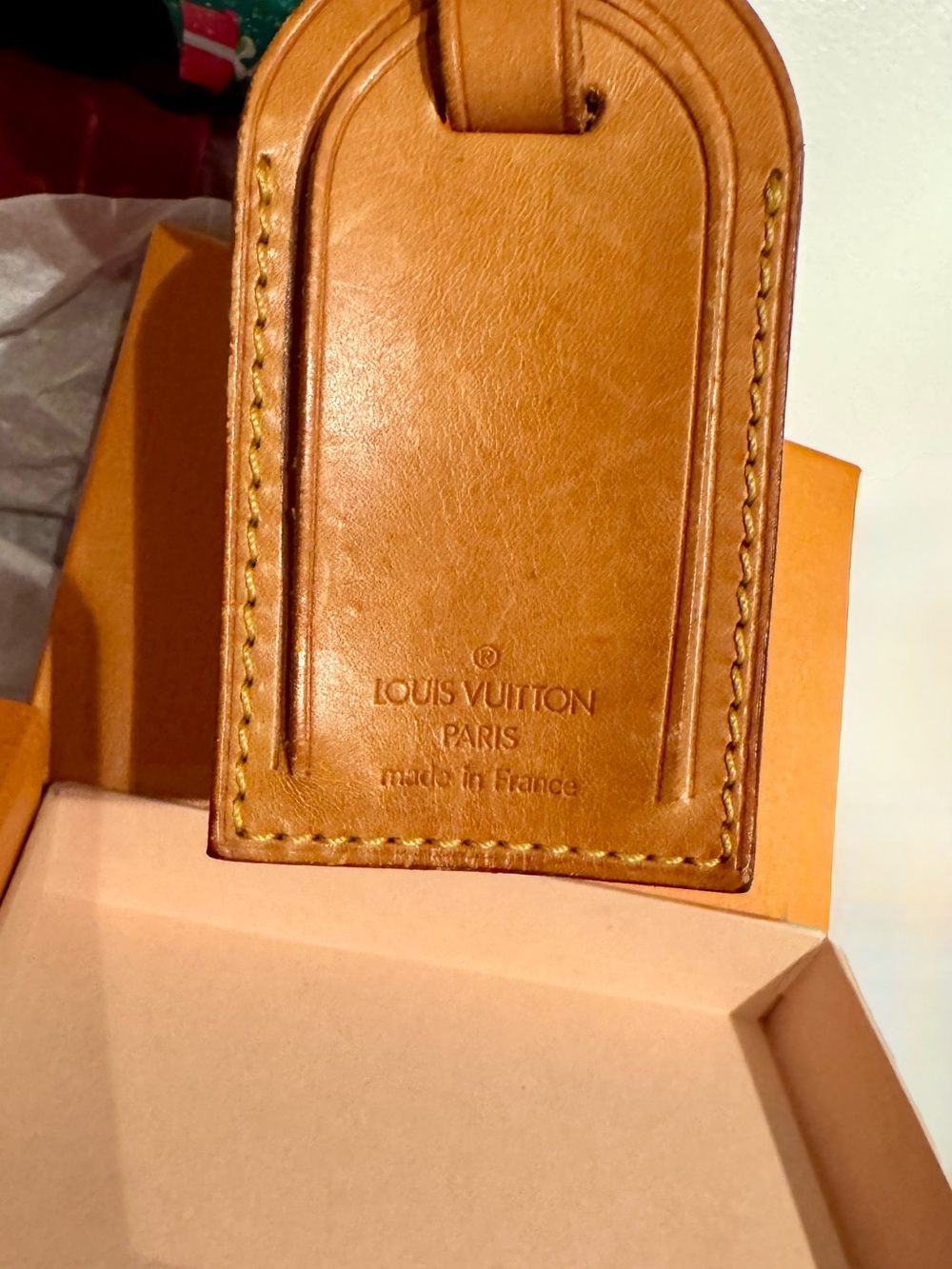 Authentic Louis Vuitton Vachetta Luggage Tag Lock 2 Keys 312 & Box Set - Picture 3 of 10